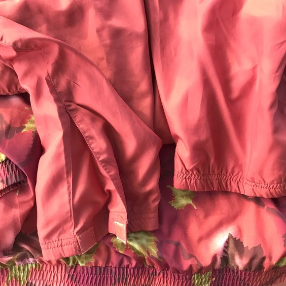 Vintage 80's 90's Fall Leaf Pattern Autumnal Windbreaker Jacket & pants-22W - Picture 12 of 12